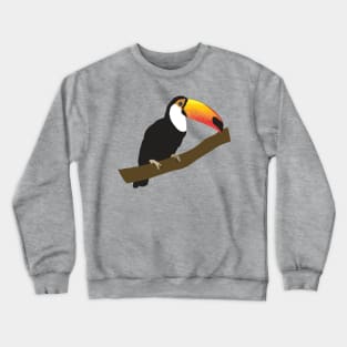 Toucan Bird On Branch Digital Art | Melanie Jensen Illustrations Crewneck Sweatshirt